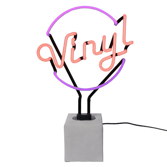 Locomocean neon lamp vinyl — retro lichtshow voor muziek- en vinylliefhebbers.