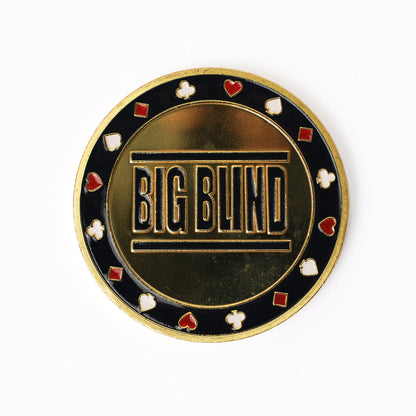 Metalen blind buttons — duurzame set voor iedere pokertafel.