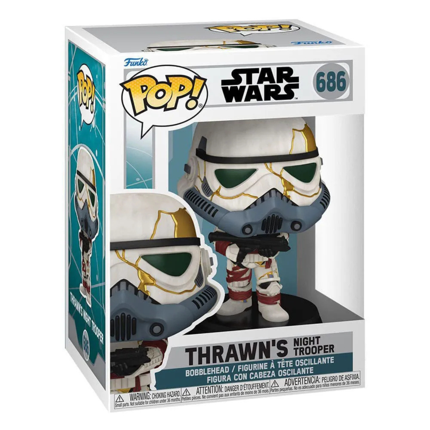 FUNKO POP! Star Wars: Ahsoka - Thrawn's Night Trooper with Grey mask 686 in box