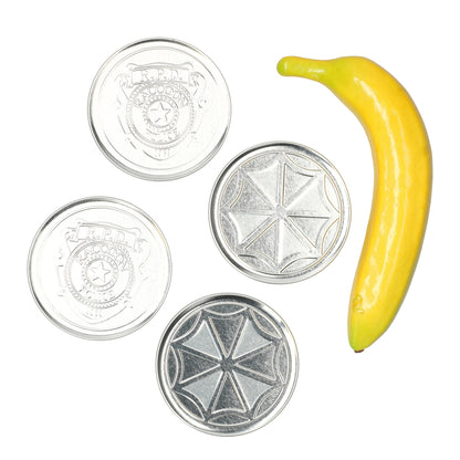 Resident Evil drinkonderzetters in metalen uitvoering - set van 4 met kurklaag - duurzaam en stylish voor gamers en collectors.
