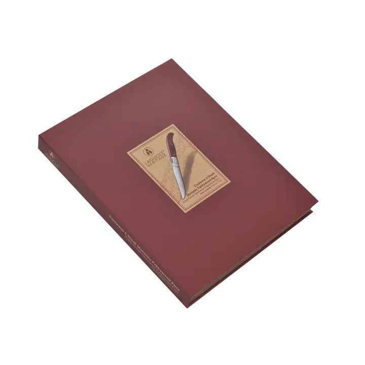 Vleesliefhebbers cadeau — Laguiole Heritage steakmessen in stijlvolle boekverpakking.
