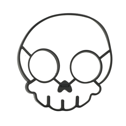 Skull ei-vorm voor gebakken eieren — maak eitjes in schedelvorm met dooiers als ogen, leuk voor ontbijt.