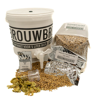 Bierbrouwpakket Brouwbroeders — DIY set voor huisbrouwers en speciaalbier fans.
