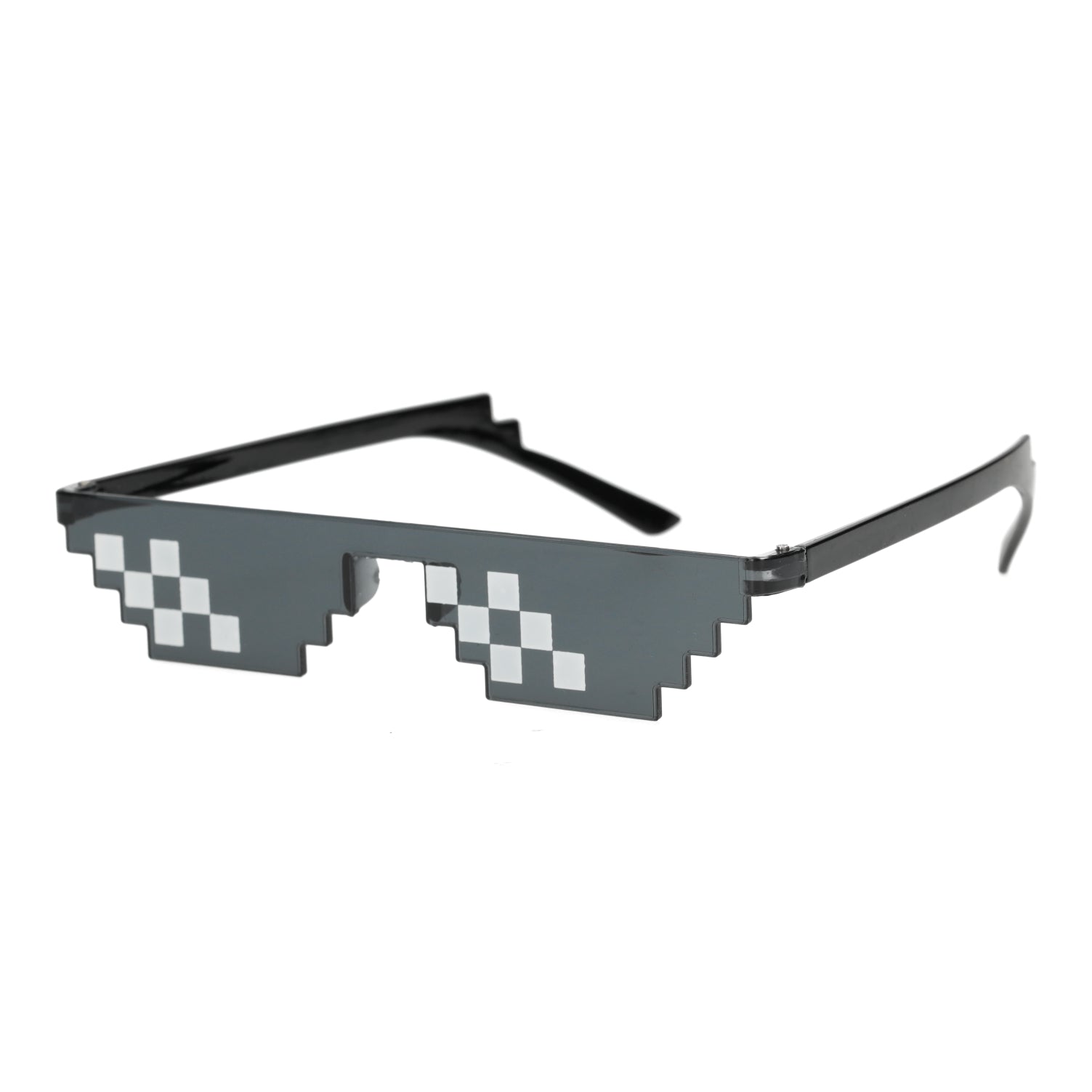 Thug Life feestbril — zwarte pixel zonnebril uit de meme, leuk accessoire voor feest of vrijgezellenavond.