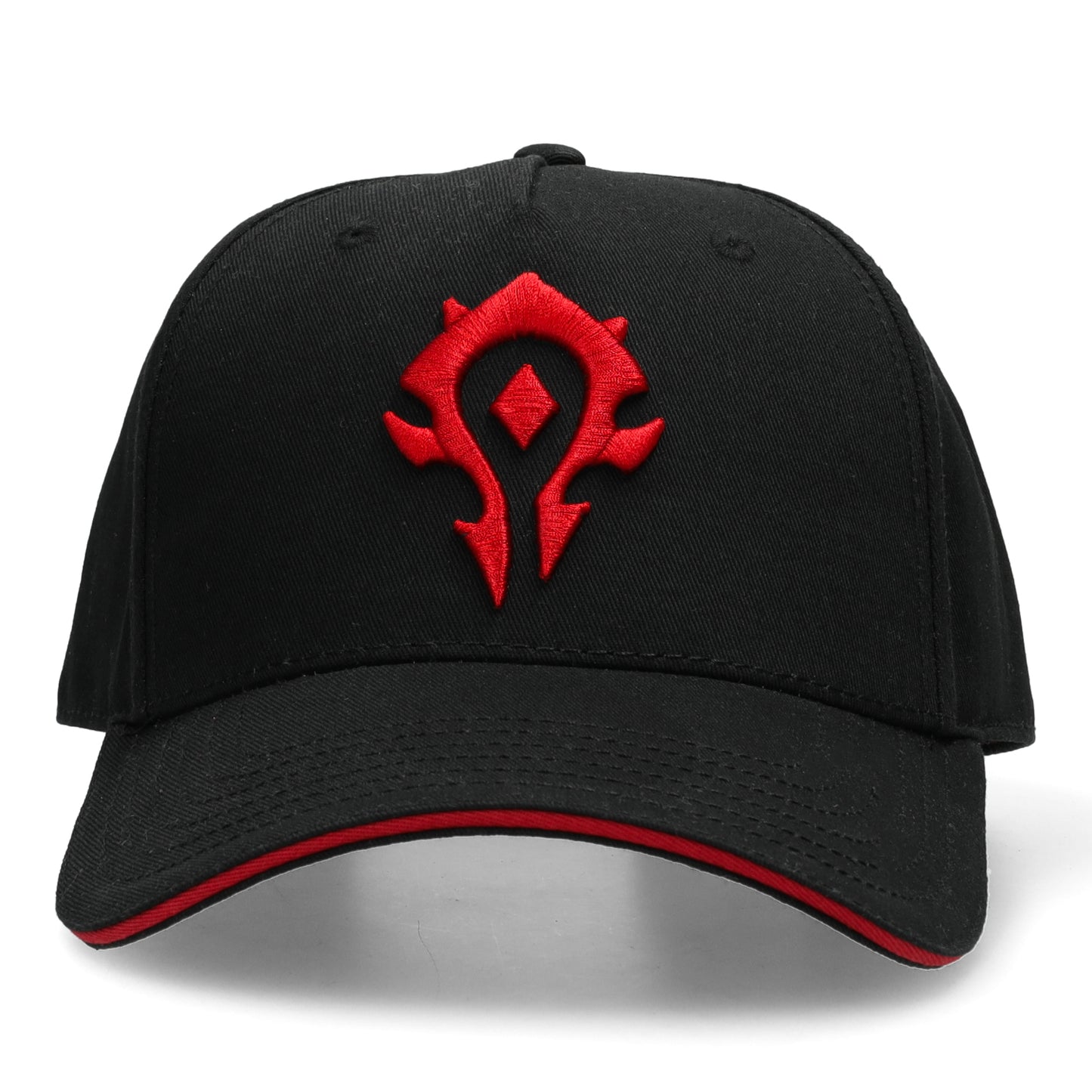Zwarte Horde pet 100% katoen met rood 3D geborduurd logo  - World of Warcraft merchandise en met verstelbare sluiting